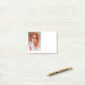 ROMANTIC BEAUTY/Vrouw portret Sepia Brown Post-it® Notes (Op bureau)