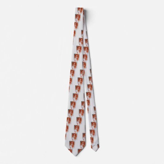 ROMANTIC BEAUTY/Vrouw portret Sepia Brown Stropdas (Voorkant)