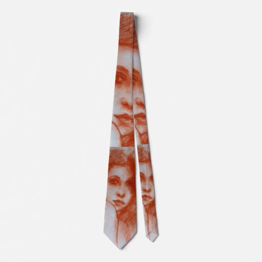 ROMANTIC BEAUTY/Vrouw portret Sepia Brown Stropdas (Voorkant)