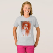 ROMANTIC BEAUTY/Vrouw portret Sepia Brown T-shirt (Voorkant volledig)