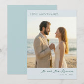 Romantic Beige Naturalistic Photo Bedankkaart (Voorkant / Achterkant)
