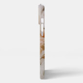 Romantic beige roos initiaal, monogrammed girly iPhone hoesje (Linkerkant)