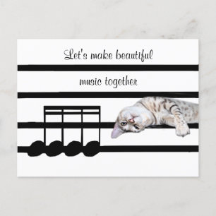 Romantic Bengal cat Briefkaart