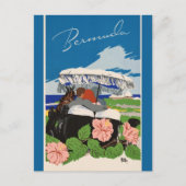 Romantic Bermuda retro vintage Briefkaart (Voorkant)