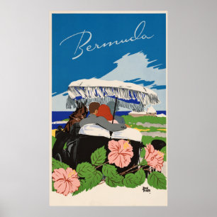 Romantic Bermuda retro vintage Poster
