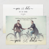 Romantic  Bike Custom Wedding Couple Foto (Voorkant / Achterkant)