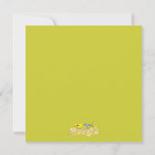 Romantic Bird Theme Apple Green Wedding Kaart (Achterkant)