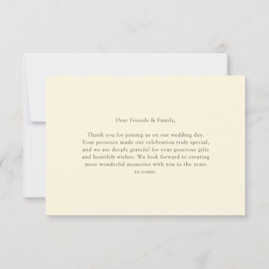 Romantic Birds Classic Formal Wedding Bedankkaart (Achterkant)