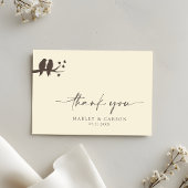 Romantic Birds Classic Formal Wedding Bedankkaart