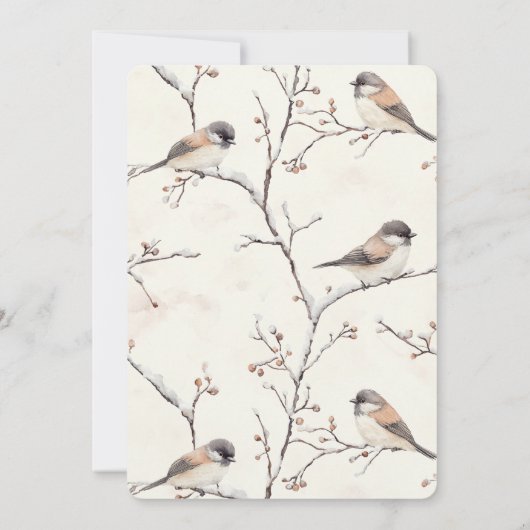 Romantic Birds in a Tree Birthday Kaart (Achterkant)