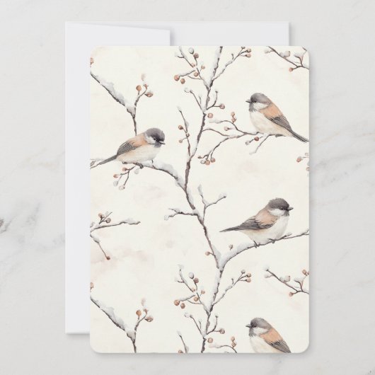 Romantic Birds in a Tree Bridal Shower Kaart (Achterkant)