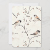 Romantic Birds in a Tree Wedding Kaart (Achterkant)