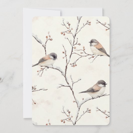 Romantic Birds in a Tree Wedding Kaart (Achterkant)