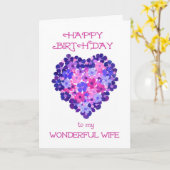 Romantic Birthday Card for a Wife - Flower Power Kaart (Gele Bloem)