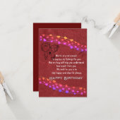 Romantic Birthday Card Kaart (Voorkant / Achterkant in situ)