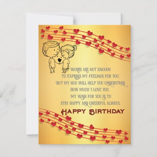 Romantic Birthday Card Kaart (Voorkant)
