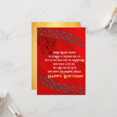 Romantic Birthday Kaart (Voorkant / Achterkant in situ)