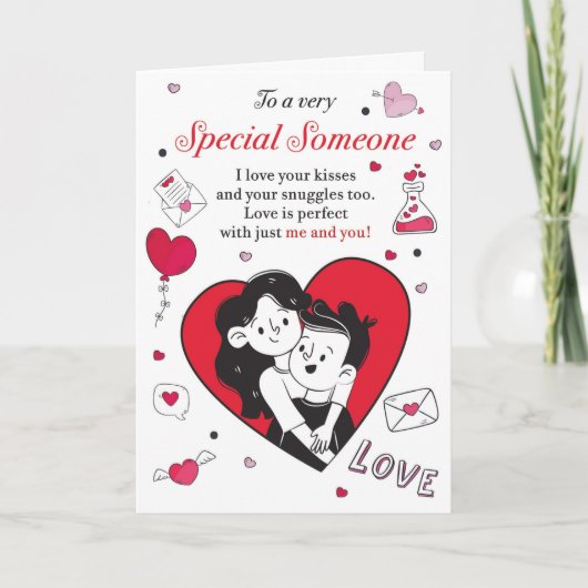 Romantic Birthday Love Heart Kaart voor partner (Voorkant)