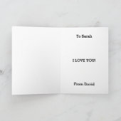 Romantic Birthday Love Heart Kaart voor partner (Binnen)