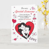 Romantic Birthday Love Heart Kaart voor partner (Gele Bloem)