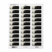 Romantic Black and Gold Winter Wedding Etiket (Full Sheet)