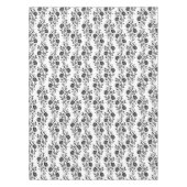 Romantic Black and White Floral Pattern Tafelkleed (Voorkant)