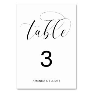 Romantic Black and White Typography Wedding Kaart