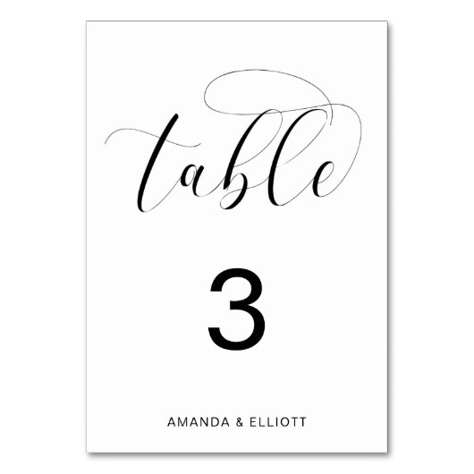 Romantic Black and White Typography Wedding Kaart (Achterkant)
