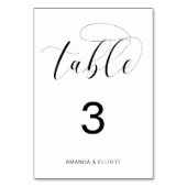 Romantic Black and White Typography Wedding Kaart (Voorkant)