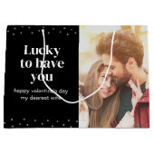 Romantic Black Background Valentijnsdag Foto Groot Cadeauzakje (Voorkant)