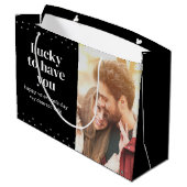 Romantic Black Background Valentijnsdag Foto Groot Cadeauzakje (Achterkant Gekanteld)