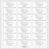Romantic Black Calligraphy Guest Adresetiketten Sticker (Vel)