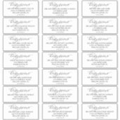 Romantic Black Calligraphy Guest Adresetiketten Sticker (Voorkant)