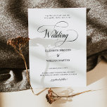 Romantic Black Calligraphy Script Minimal Wedding Kaart<br><div class="desc">Moderne en elegante vormgeving met Romantic Black Calligraphy Script Minimal Wedding Invitation die kan worden aangepast met jouw tekst. Klik op de knop "Aanpassen" en gebruik onze ontwerptool om deze sjabloon te wijzigen. Bekijk de grafische kunstontwerpopslag voor andere producten die bij dit ontwerp passen!</div>