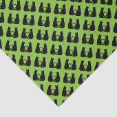 Romantic Black Cats in Love Heart Shape Weddenscha Tissuepapier (Detail)