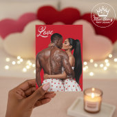 Romantic Black Couple Valentine’s Day Kaart
