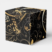 Romantic Black Gold Heart Valentine Bedankdoosjes (Achterkant)