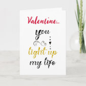 Romantic Black Red & Gold Valentijn Gezegde Holida Feestdagen Kaart (Voorkant)