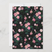 Romantic Black Roze Roses Floral Painting Kaart (Achterkant)