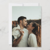 Romantic Black Script Calligraphy Photo Weddenscha Kaart (Achterkant)