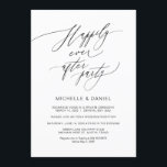 Romantic Black Script, Wedding Elopement Kaart<br><div class="desc">Nodig uw gasten met dit Perfecte moderne romantische manuscript de Ontvanging van de Weddenschappen/de partij uit viert Uitnodigingskaart (de titel van de Kaart: Gelukkig altijd na het feest...  Voeg je feestgegevens toe in het bijbehorende lettertype/de bijbehorende lettertekens.
#TeeshaDerrick</div>