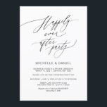 Romantic Black Script, Wedding Elopement Kaart<br><div class="desc">Nodig uw gasten met dit Perfecte moderne romantische manuscript de Ontvanging van de Weddenschappen/de partij uit viert Uitnodigingskaart (de titel van de Kaart: Gelukkig altijd na het feest...  Voeg je feestgegevens toe in het bijbehorende lettertype/de bijbehorende lettertekens.
#TeeshaDerrick</div>