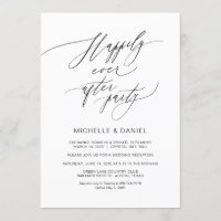 Romantic Black Script, Wedding Elopement