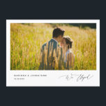 Romantic Black Script, Wedding Elopement Kaart<br><div class="desc">Deze Moderne romantische uitnodigingskaart (we hebben het ontwikkeld) is perfect voor je trouwfeest-/aankondigingspartij. Voeg je gegevens toe in het overeenkomende zwarte lettertype/lettertype. #TeeshaDerrick</div>