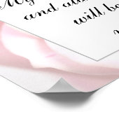 Romantic Bleek Roze Floral Jane Austen Love Quote Poster (Hoek)