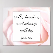 Romantic Bleek Roze Floral Jane Austen Love Quote