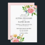 Romantic Bloom Flowers Boho Wedding Kaart<br><div class="desc">Romantic Bloom Flowers Boho Wedding</div>