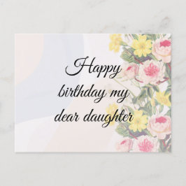 Romantic blooming flowers  briefkaart