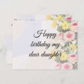 Romantic blooming flowers  briefkaart (Voorkant / Achterkant)