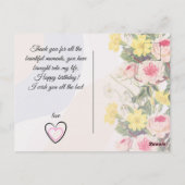 Romantic blooming flowers  briefkaart (Achterkant)